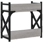 Skriverbord 2 Hyller Grå Sonoma 40X20X40 Cm Konstruert Tre