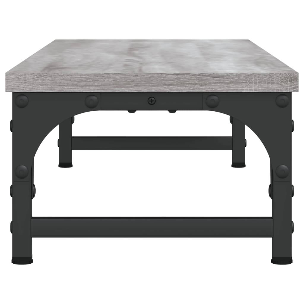 Skjermstativ Grå Sonoma 85X23X15,5 Cm Konstruert Tre