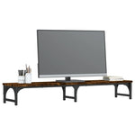 Skjermstativ Røkt Eik 105X23X15,5 Cm Konstruert Tre