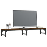 Skjermstativ Brun Eik 105X23X15,5 Cm Konstruert Tre