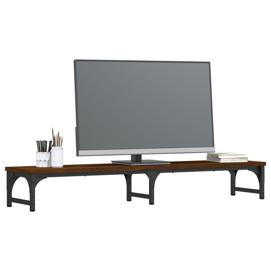 Skjermstativ Brun Eik 105X23X15,5 Cm Konstruert Tre