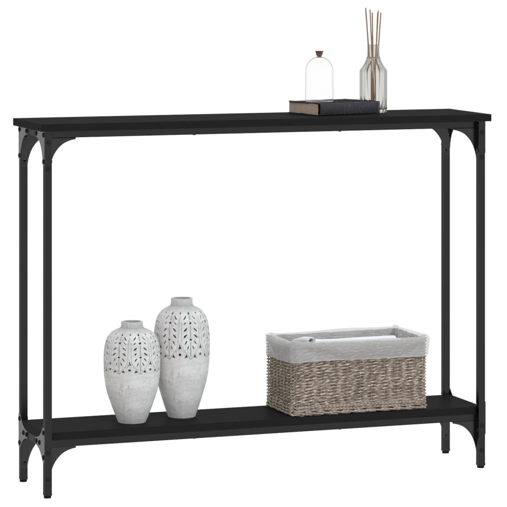 Konsollbord Svart 100X22,5X75 Cm Konstruert Tre
