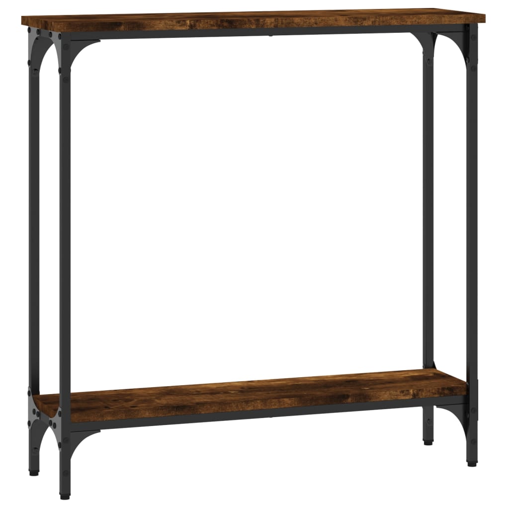 Konsollbord Røkt Eik 75X22,5X75 Cm Konstruert Tre