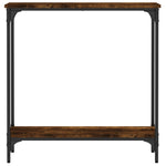 Konsollbord Røkt Eik 75X22,5X75 Cm Konstruert Tre