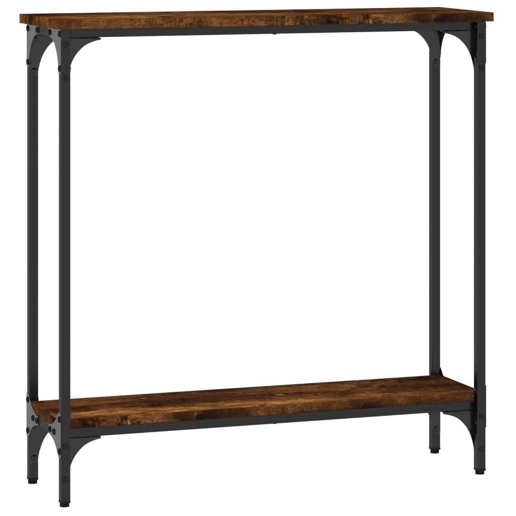 Konsollbord Røkt Eik 75X22,5X75 Cm Konstruert Tre