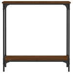 Konsollbord Brun Eik 75X22,5X75 Cm Konstruert Tre