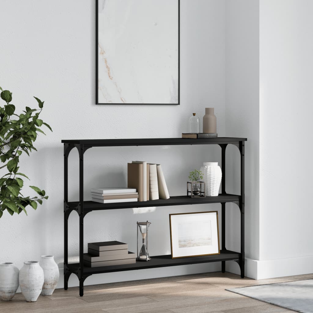 Konsollbord Svart 100X22,5X75 Cm Konstruert Tre