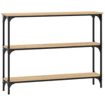 Konsollbord Sonoma Eik 100X22,5X75 Cm Konstruert Tre