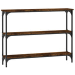 Konsollbord Røkt Eik 100X22,5X75 Cm Konstruert Tre