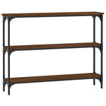Konsollbord Brun Eik 100X22,5X75 Cm Konstruert Tre