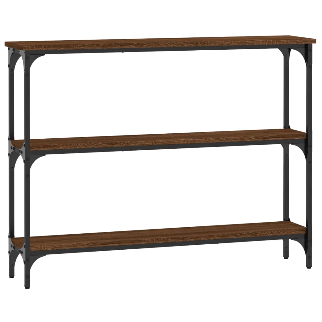Konsollbord Brun Eik 100X22,5X75 Cm Konstruert Tre