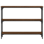 Konsollbord Brun Eik 100X22,5X75 Cm Konstruert Tre