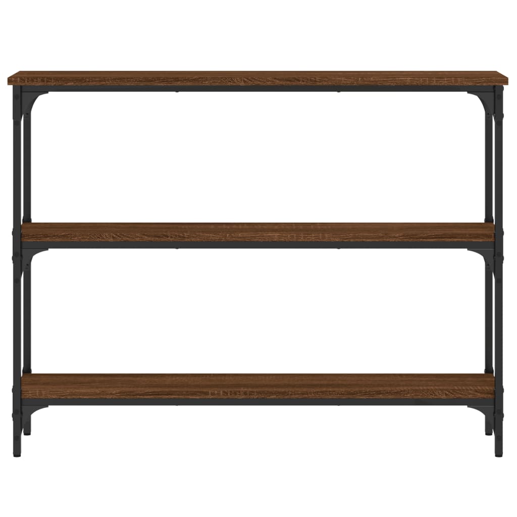 Konsollbord Brun Eik 100X22,5X75 Cm Konstruert Tre