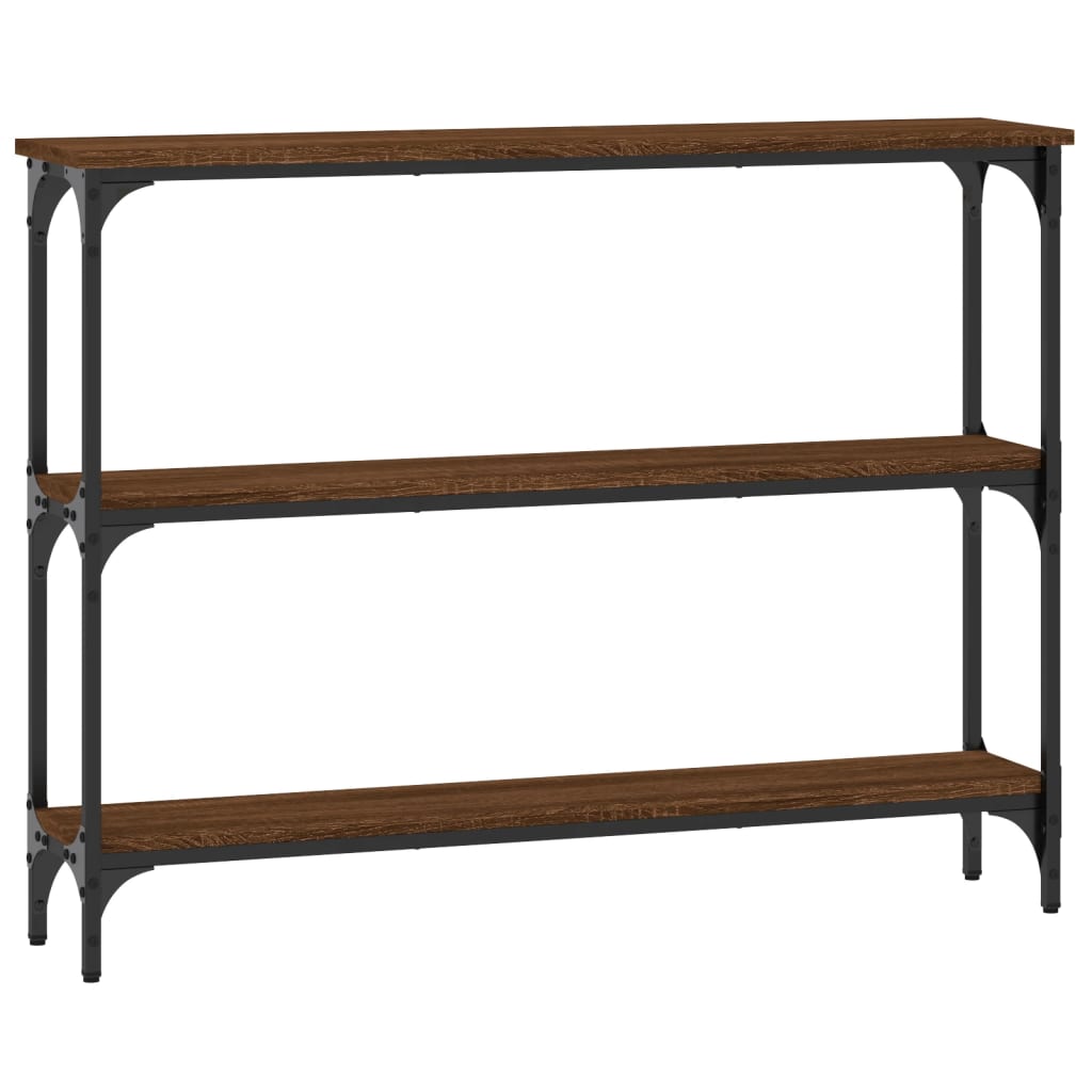 Konsollbord Brun Eik 100X22,5X75 Cm Konstruert Tre