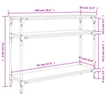 Konsollbord Svart 100X29X75 Cm Konstruert Tre