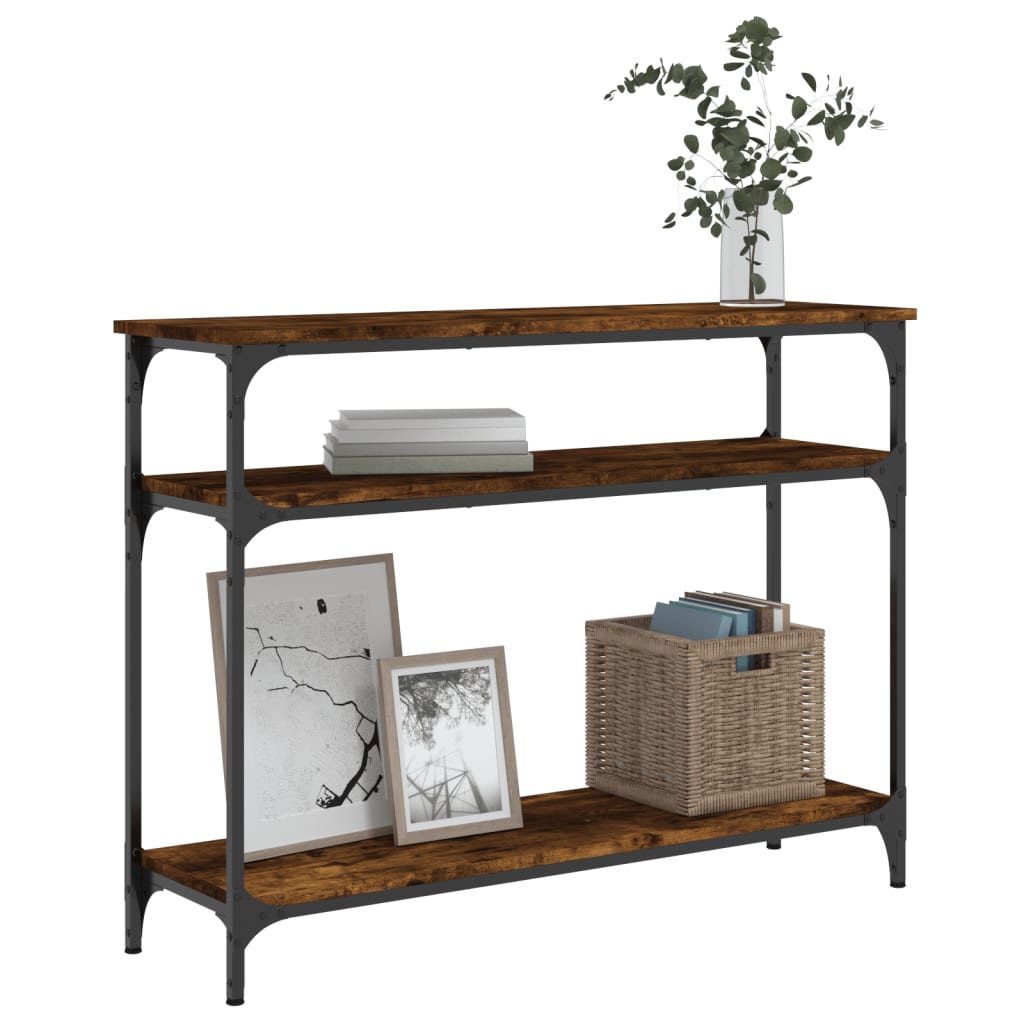 Konsollbord Røkt Eik 100X29X75 Cm Konstruert Tre