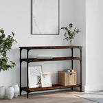 Konsollbord Røkt Eik 100X29X75 Cm Konstruert Tre