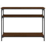 Konsollbord Brun Eik 100X29X75 Cm Konstruert Tre