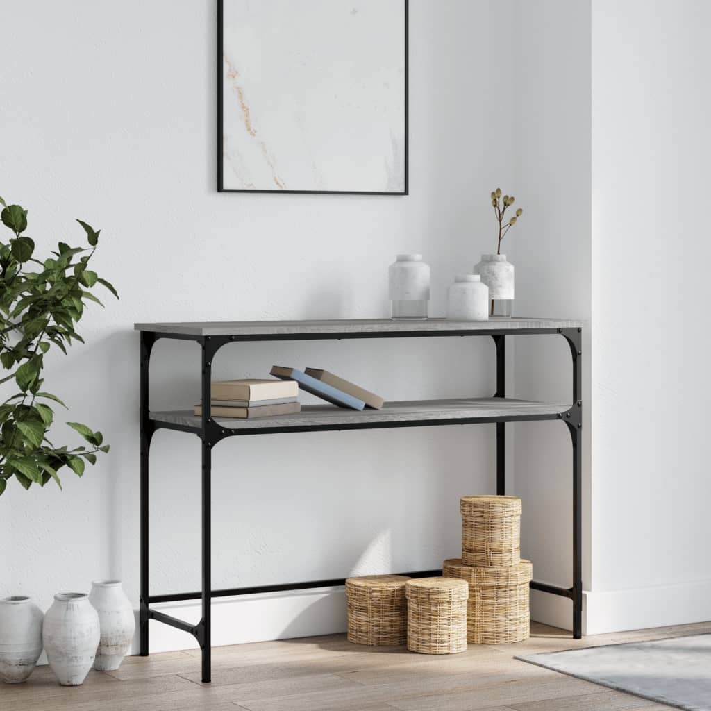 Konsollbord Grå Sonoma 100X35,5X75 Cm Konstruert Tre
