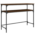 Konsollbord Brun Eik 100X35,5X75 Cm Konstruert Tre