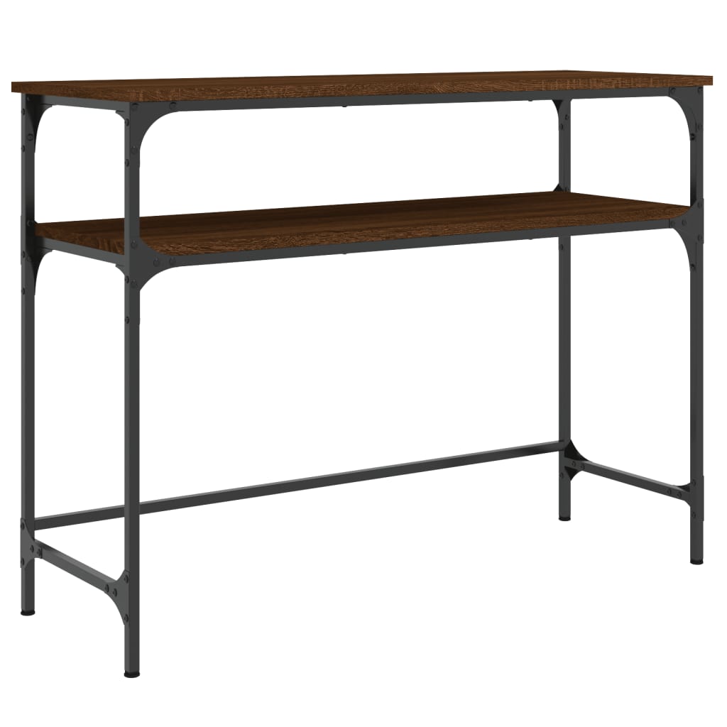 Konsollbord Brun Eik 100X35,5X75 Cm Konstruert Tre