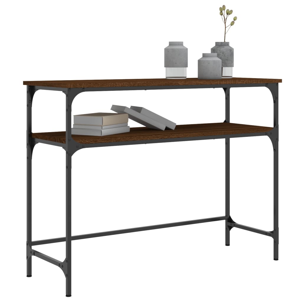 Konsollbord Brun Eik 100X35,5X75 Cm Konstruert Tre