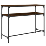 Konsollbord Brun Eik 100X35,5X75 Cm Konstruert Tre