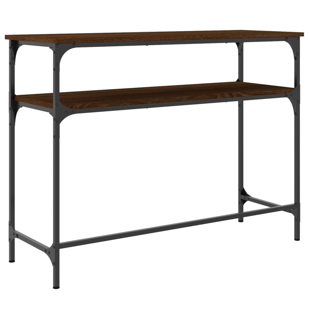 Konsollbord Brun Eik 100X35,5X75 Cm Konstruert Tre