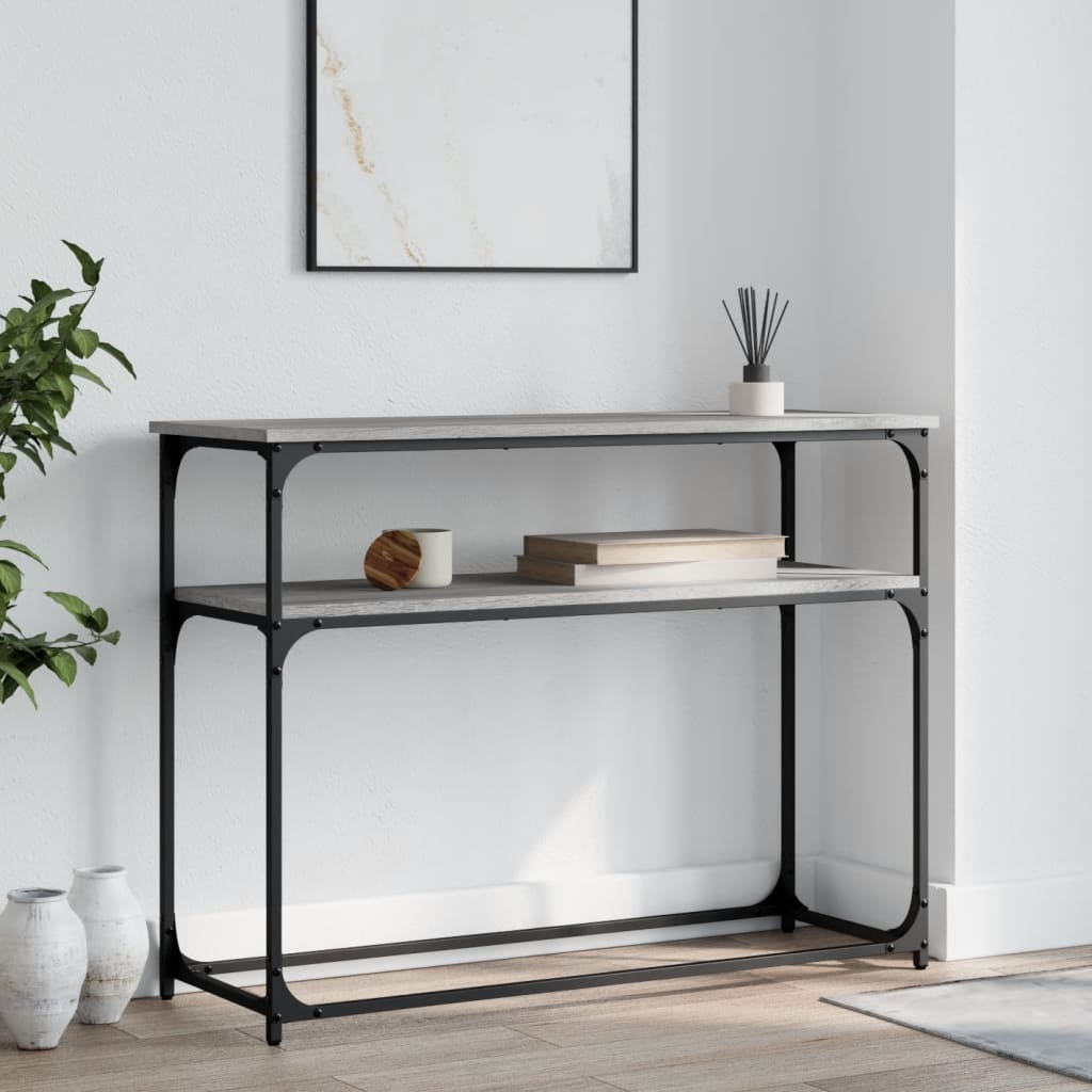 Konsollbord Grå Sonoma 100X35,5X75 Cm Konstruert Tre