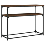 Konsollbord Brun Eik 100X35,5X75 Cm Konstruert Tre