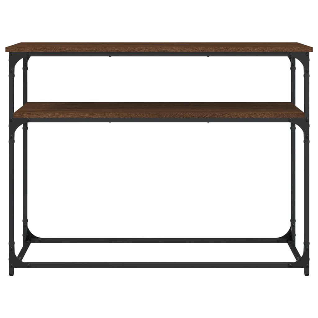 Konsollbord Brun Eik 100X35,5X75 Cm Konstruert Tre