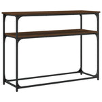Konsollbord Brun Eik 100X35,5X75 Cm Konstruert Tre