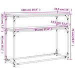 Konsollbord Brun Eik 100X35,5X75 Cm Konstruert Tre