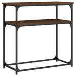 Konsollbord Brun Eik 75X35,5X75 Cm Konstruert Tre