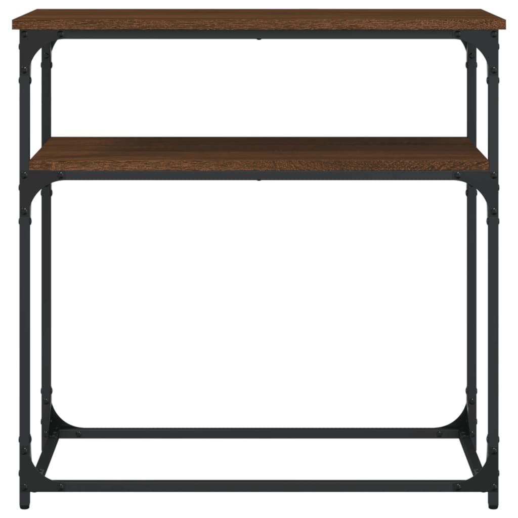 Konsollbord Brun Eik 75X35,5X75 Cm Konstruert Tre