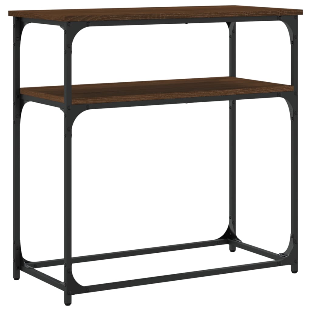 Konsollbord Brun Eik 75X35,5X75 Cm Konstruert Tre
