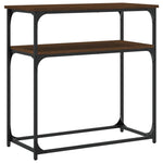Konsollbord Brun Eik 75X35,5X75 Cm Konstruert Tre