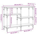 Konsollbord Røkt Eik 102X29X75 Cm Konstruert Tre