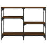 Konsollbord Brun Eik 102X29X75 Cm Konstruert Tre