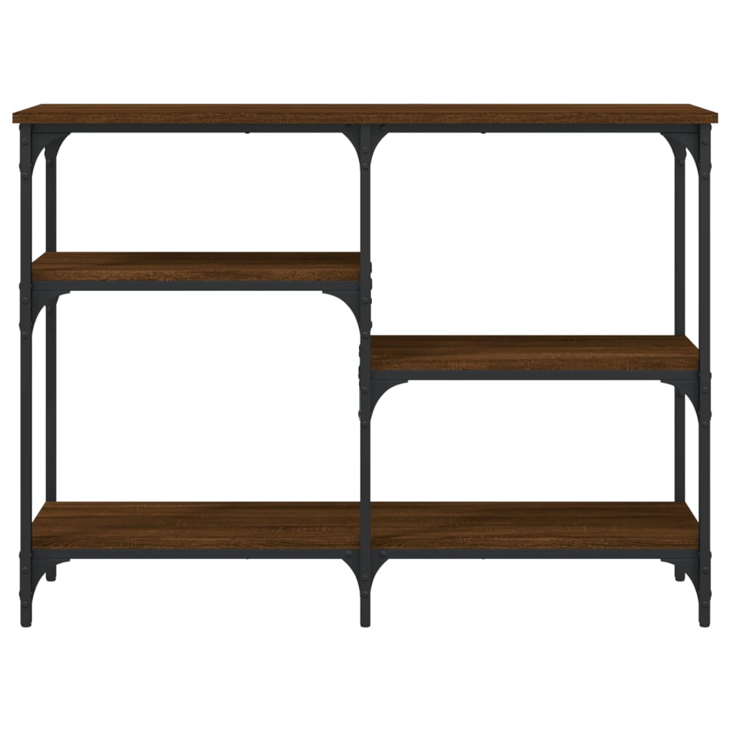 Konsollbord Brun Eik 102X29X75 Cm Konstruert Tre