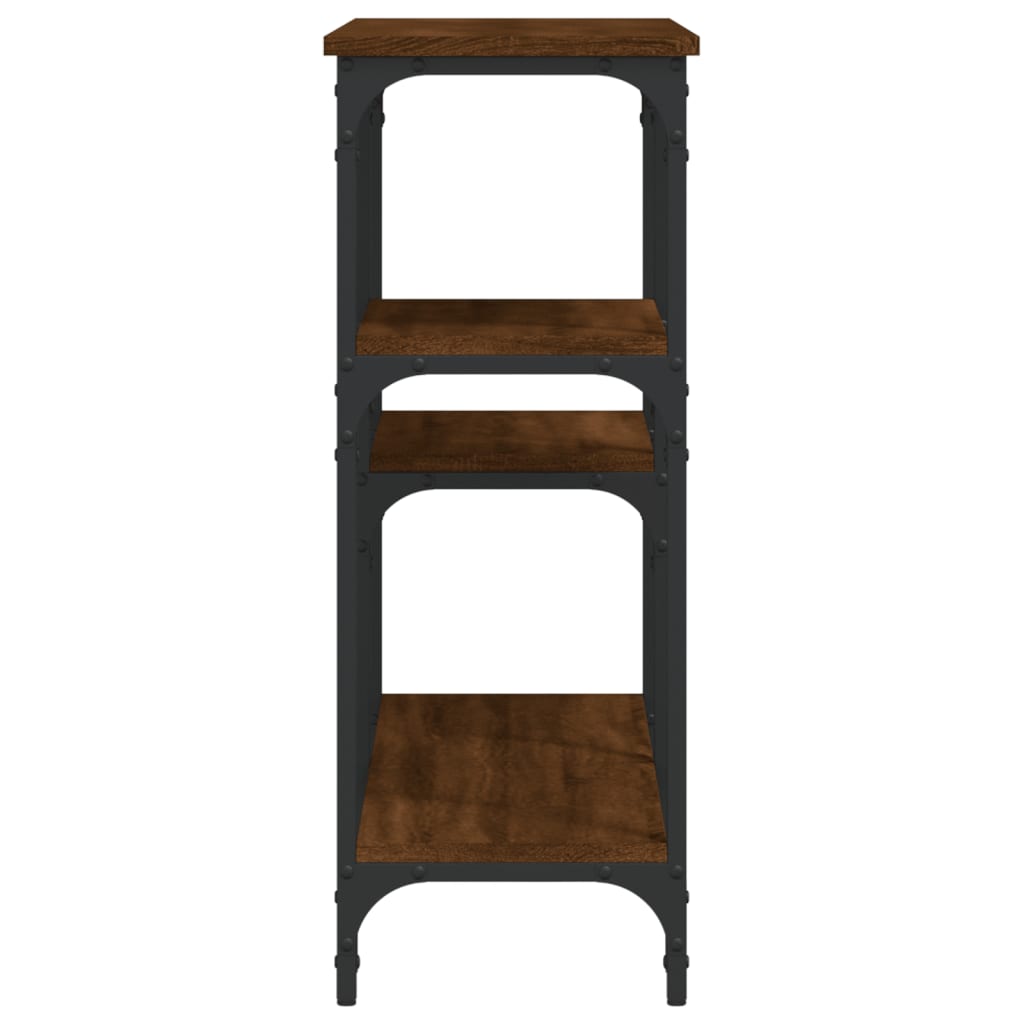 Konsollbord Brun Eik 102X29X75 Cm Konstruert Tre