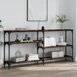 Konsollbord Røkt Eik 160X29X75 Cm Konstruert Tre