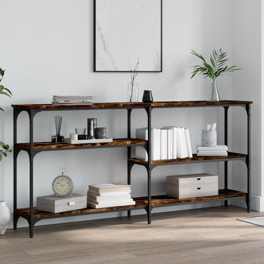 Konsollbord Røkt Eik 160X29X75 Cm Konstruert Tre