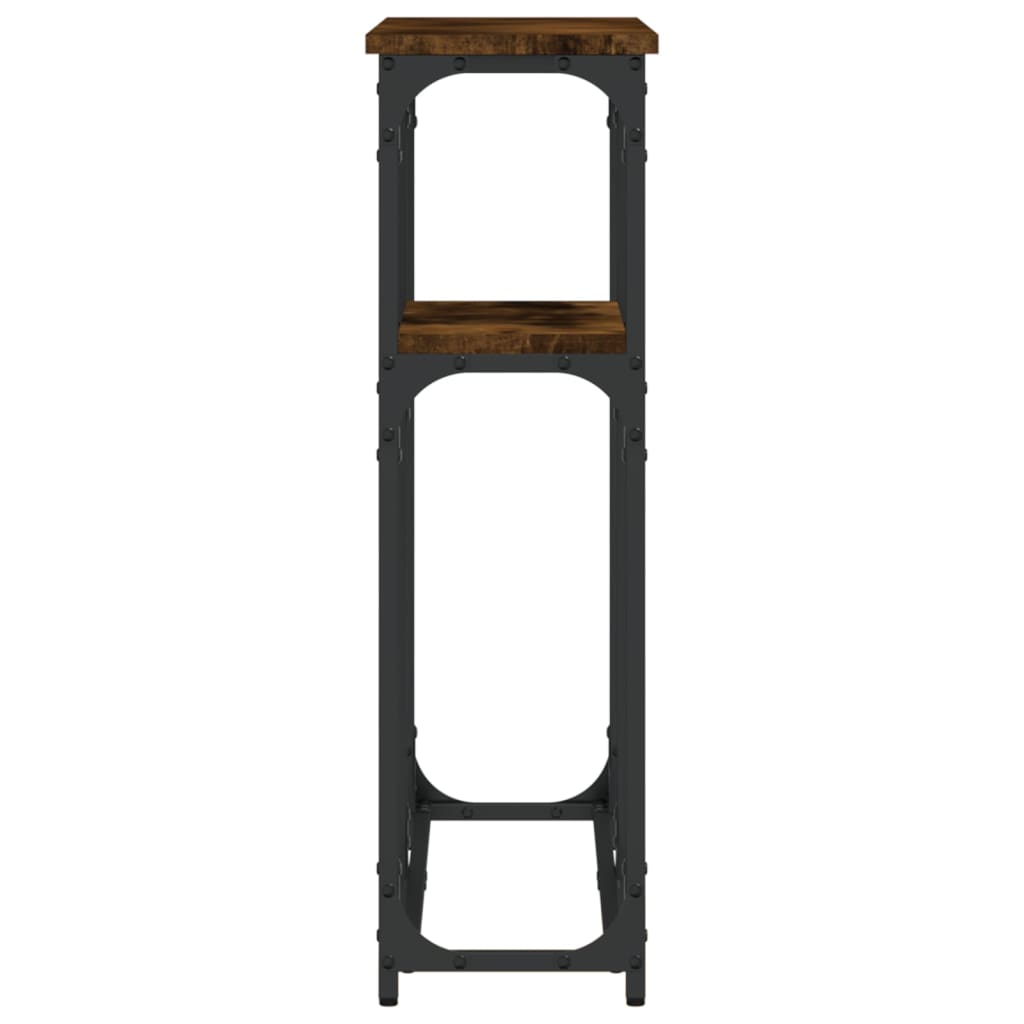 Konsollbord Røkt Eik 90X22,5X75 Cm Konstruert Tre