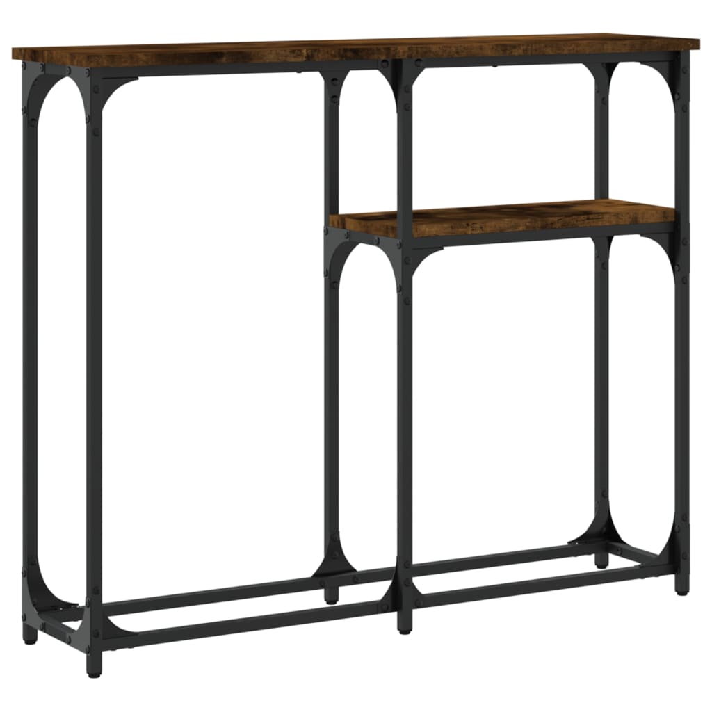 Konsollbord Røkt Eik 90X22,5X75 Cm Konstruert Tre