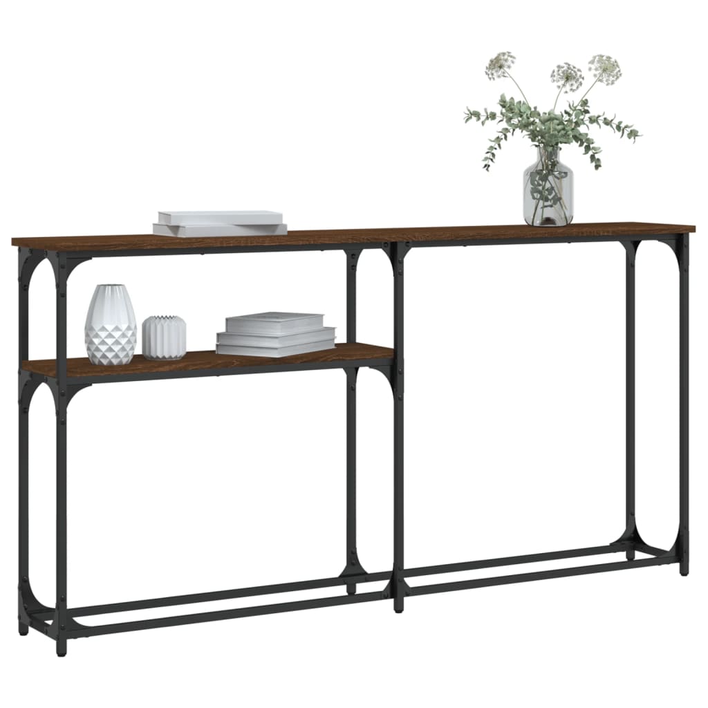 Konsollbord Røkt Eik 145X22,5X75 Cm Konstruert Tre