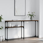 Konsollbord Røkt Eik 145X22,5X75 Cm Konstruert Tre