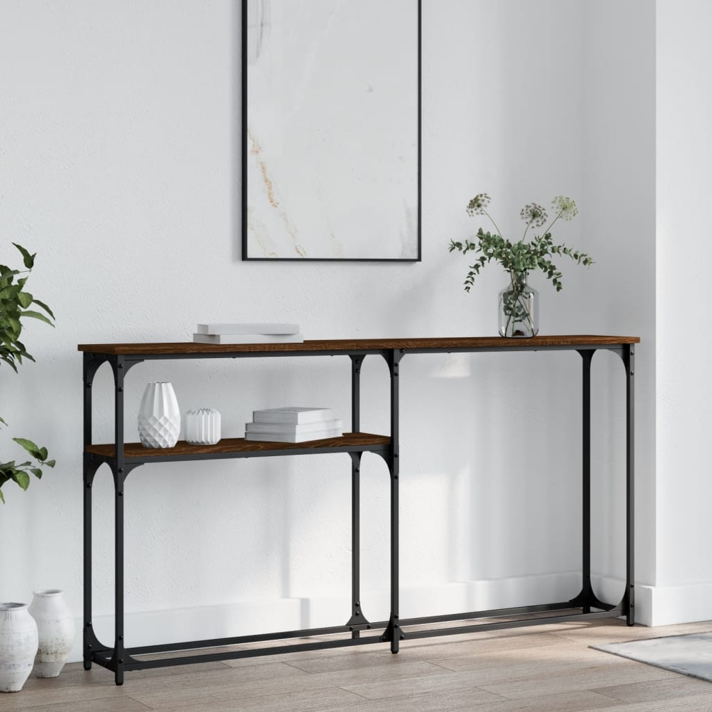 Konsollbord Røkt Eik 145X22,5X75 Cm Konstruert Tre