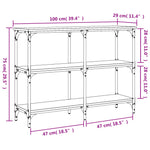 Konsollbord Røkt Eik 100X29X75 Cm Konstruert Tre