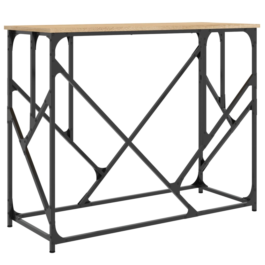 Konsollbord Sonoma Eik 100X40X80 Cm Konstruert Tre
